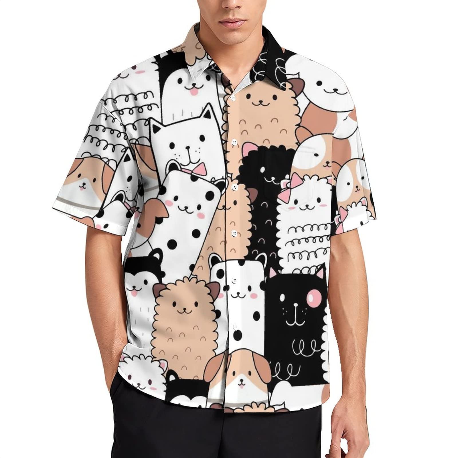 Amazon.co.jp: アロハシャツ メンズ かわいい クマ 動物柄 アニマル柄  