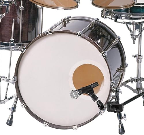 Miniatura 6 de Soporte de micrófono con abrazadera de cangrejo de micrófono, abrazadera de poste de tubo de escritorio con ajuste de cabeza de bola doble, rosca de