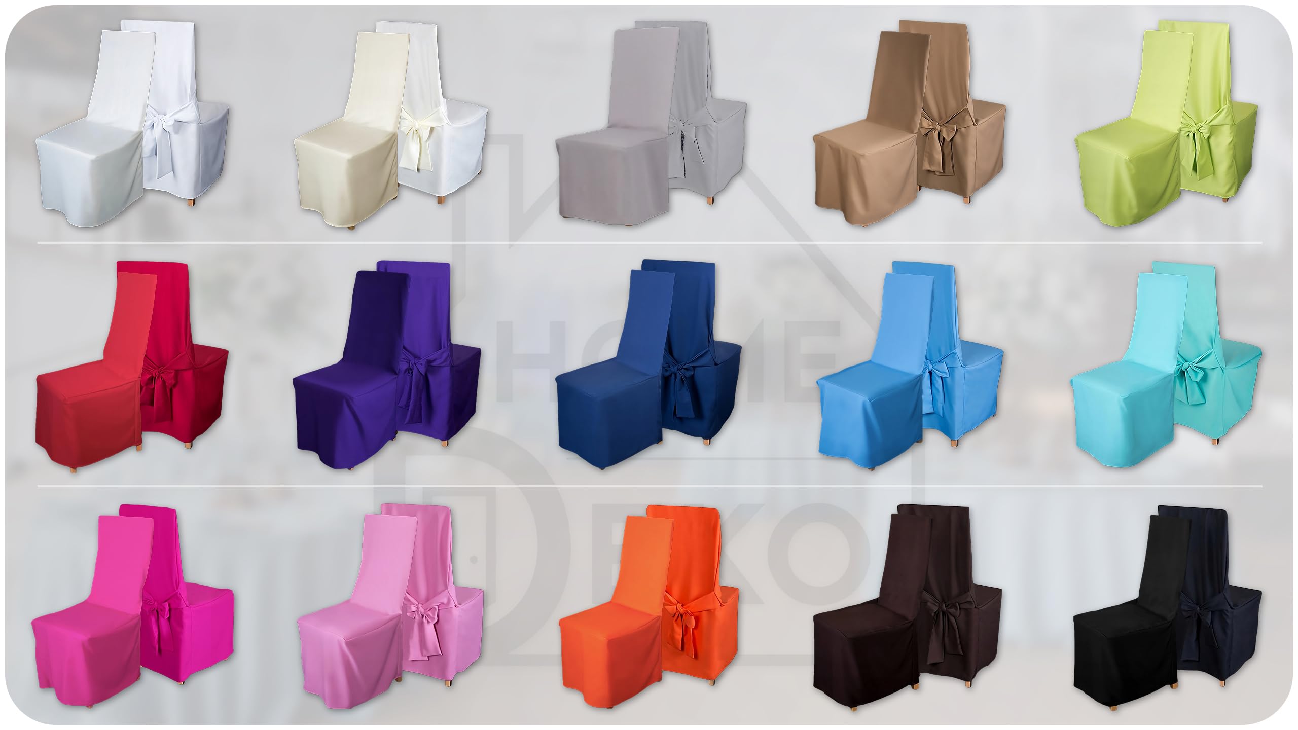 Stuhlhussen mit Schleife, Universal-Sitzbezüge zum Schonen von Stühlen für Wohnzimmer, Esszimmer oder Küche, Perfekt für Anlässe Aller Art, Purpur, 6 Stück