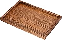 PATIKIL Rectangular Wood Serving Tray 12x8 Inch Brown - Rustic Platter for Kitchen Table, Home Decor, Candles & Appetizers