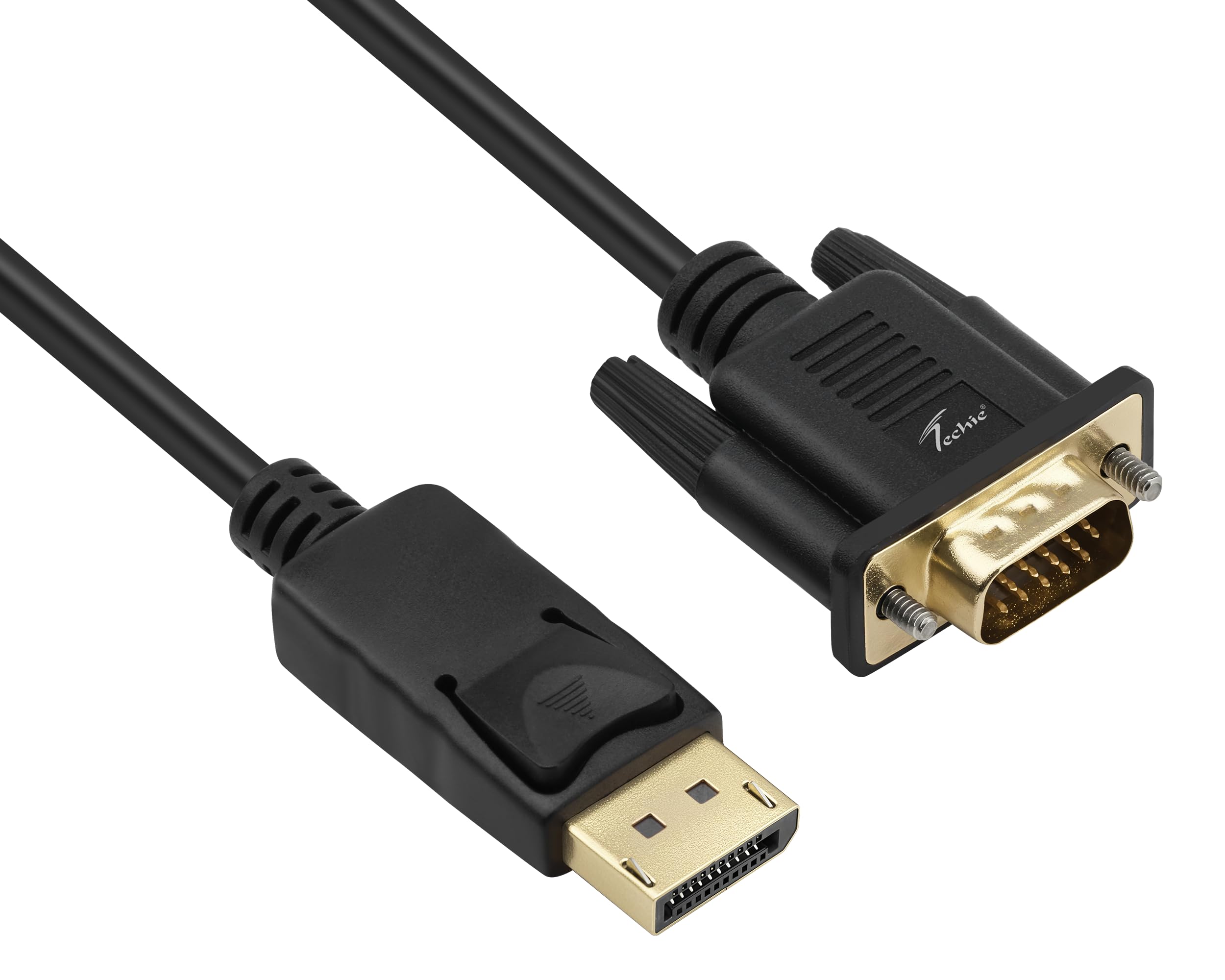 Techie DisplayPort to VGA Cable 1.8m | DisplayPort 1.2 to VGA