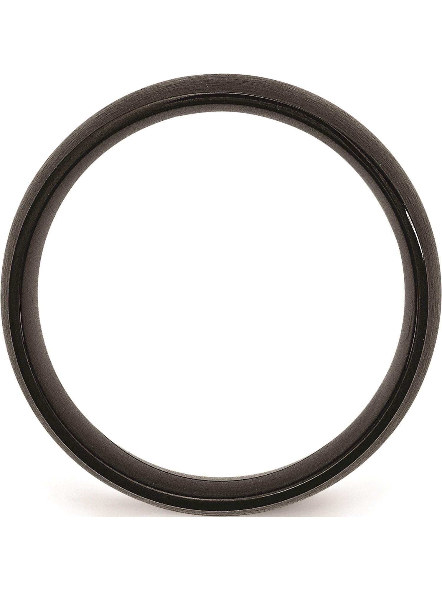 Chisel Stainless Steel 8mm Black IP-Plated Brushed Band (Width=8)