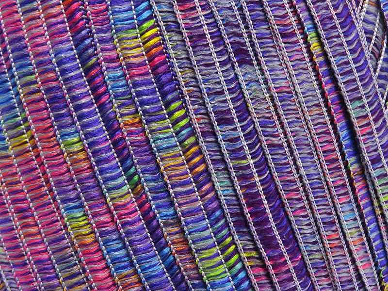 Ice Yarns Namaste Ribbon Yarn - Rainbow Prism Polyester 50g/46m 1/4 Inch Wide Knitting Yarn
