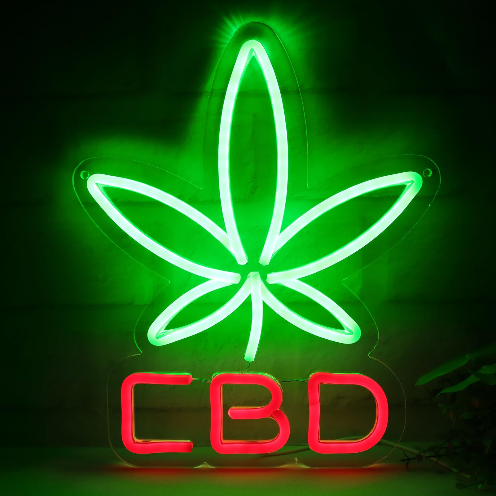 Vinray CBD Neon Sign for Smoke Shop or Medical Clinic,Super Bright Led Advertising Display for Business,Man Cave,Bar Pub,Smoking Lounge or Party Decor.5V USB Powered.