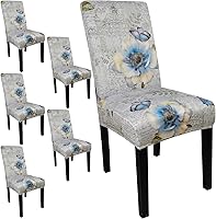 Vista 105 de JQinHome 6 fundas protectoras para sillas de comedor, de alta elasticidad, extraíbles y lavables, para el hogar, fiesta, hotel, ceremonia de boda