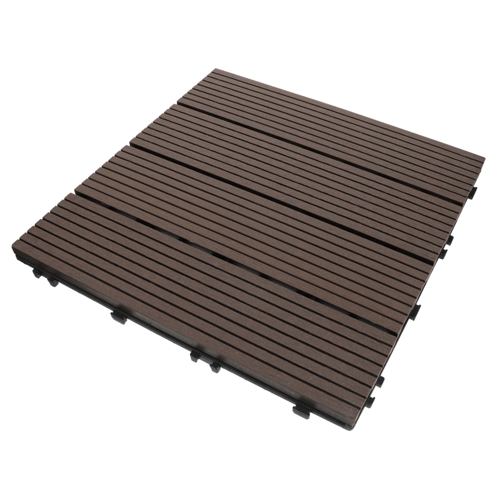 Plancher bois composite à emboîter pour rénover un sol extérieur abîmé