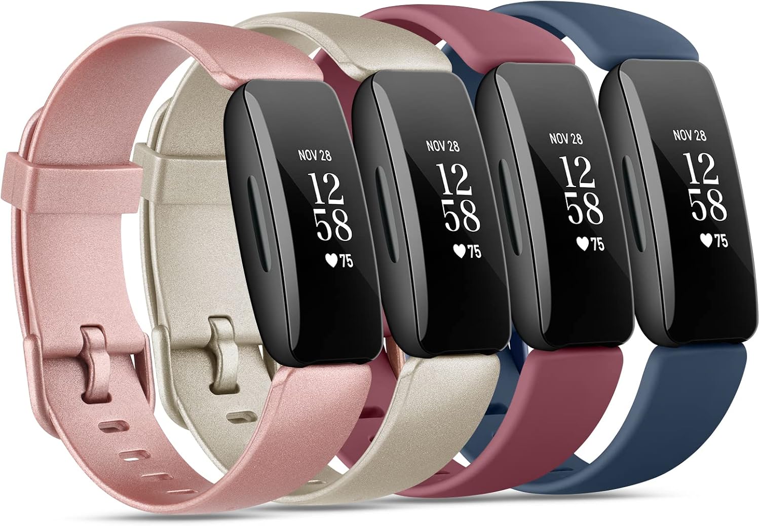 4 Pack Bands Compatible with Fitbit Ace 3/Fitbit Inspire 2 Bands for ...