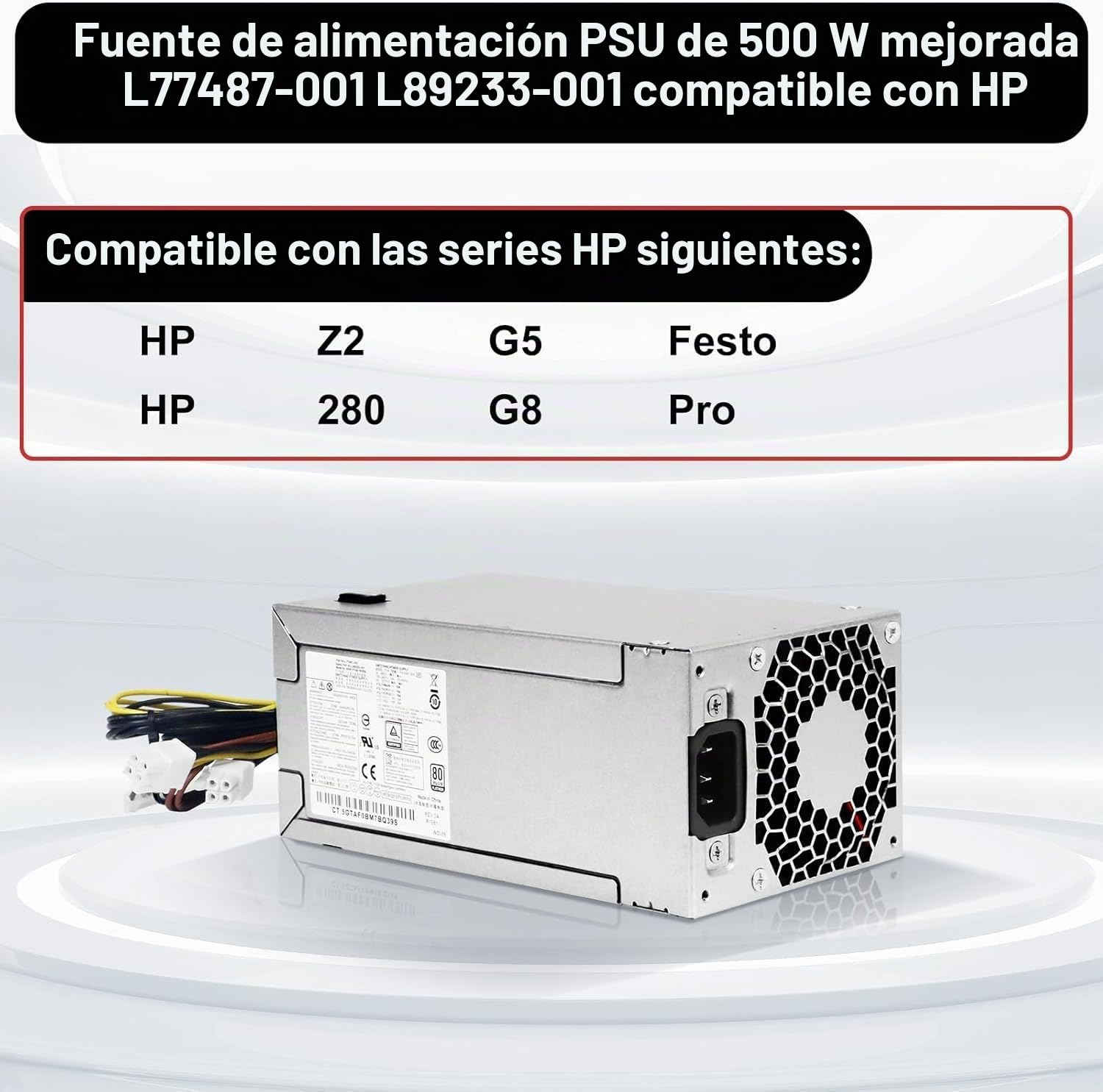 S-Union mejorado L77487-001 L89233-001 500W Fuente de alimentación HP 280 G8 Pro Z2 G5 Festo L77487-003 L81009-800 PA-5501-2HA DPS-500AB-51