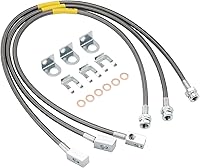 Racewill 89715 Stainless Steel Extended Brake Lines Front & Rear for 4-6" Lift Jeep Wrangler TJ YJ Cherokee XJ