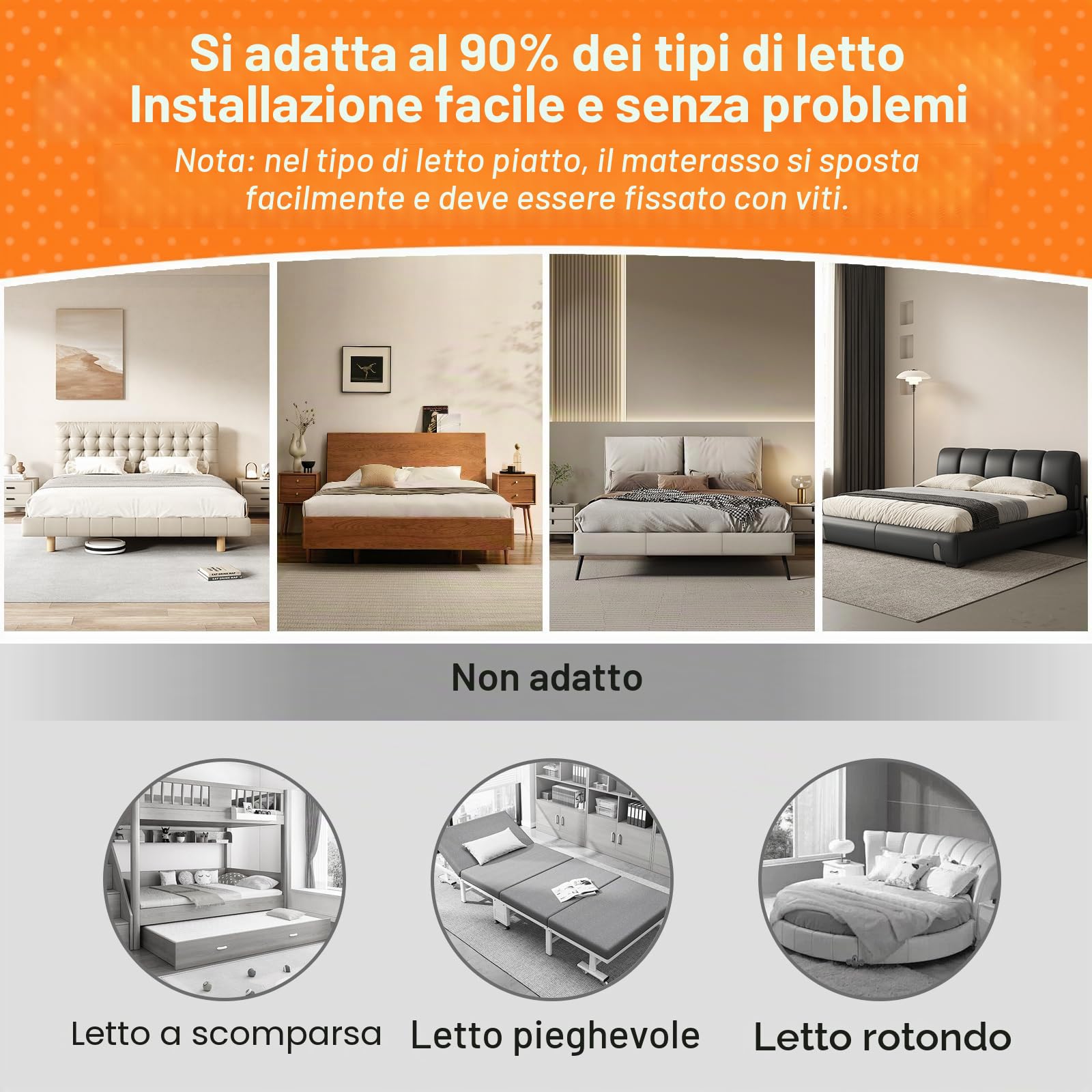 Sponda letto matrimoniale, griglia di protezione per lettini,sponda letto bambini 200 cm, grigio sponda letto matrimoniale per bambini