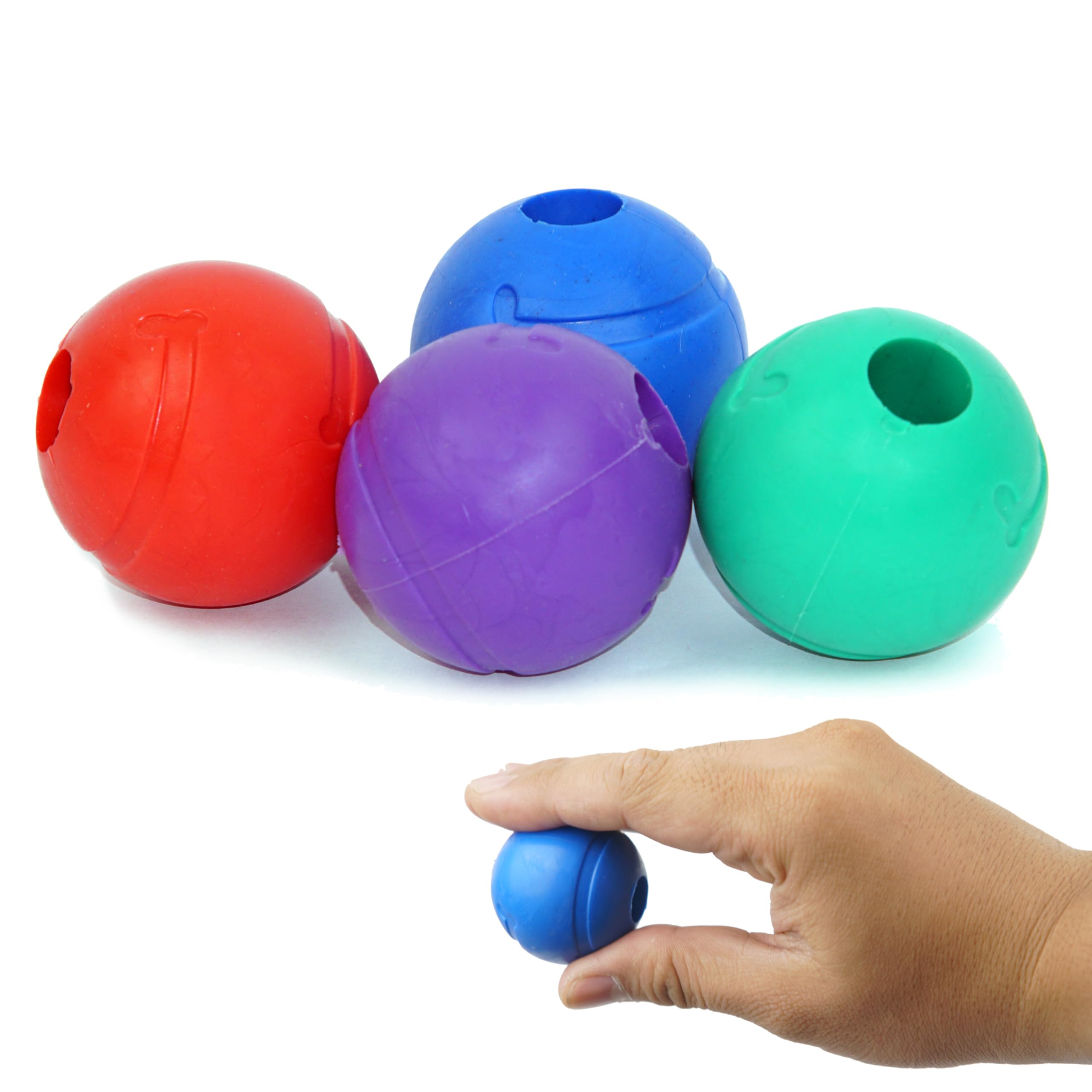 Balls for Aggressive Chewers - Small Dogs and Puppies - 1 5 Inch - 4 Pack - Indestructible