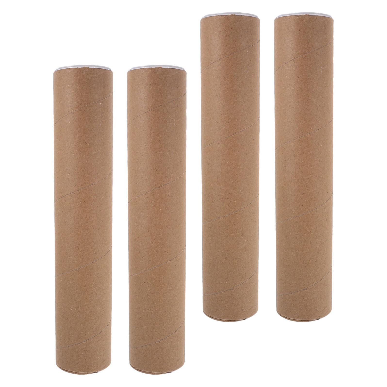 4pcs Tube en Papier Kraft Rond pour Expédition et Stockage Tubes de Kraft Épais pour Documents, Affiches, Œuvres D'art, Transport Professionnel