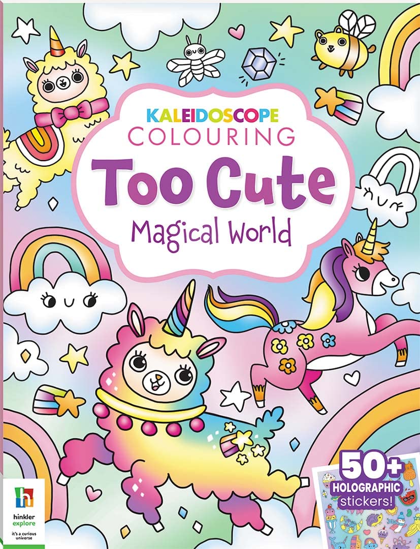 Kaleidoscope Sticker Colouring: Too Cute Magical World