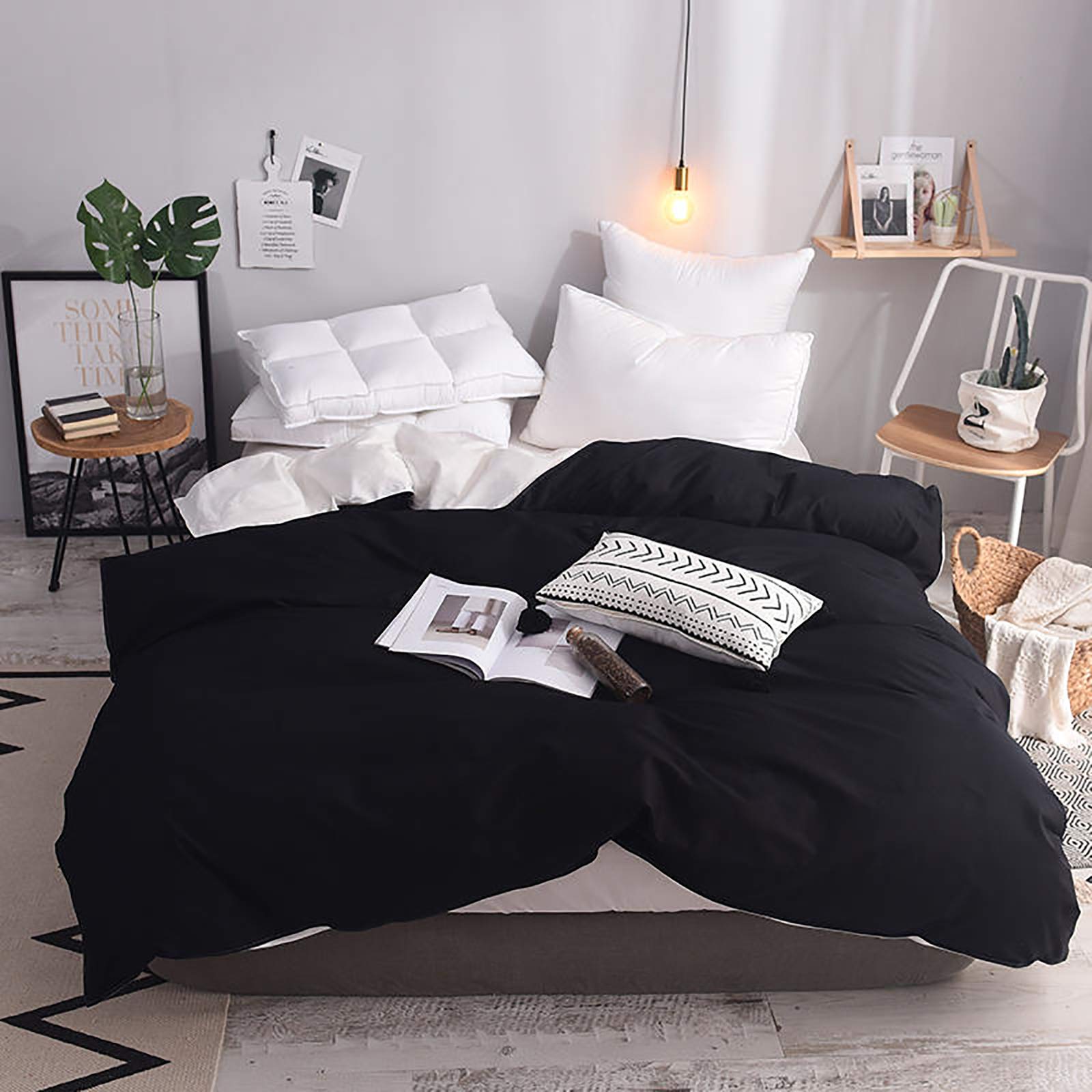 Copripiumino In Cotone 100% Reversibile - Morbido E Traspirante, Marrone 155x205 Cm - Foto 3