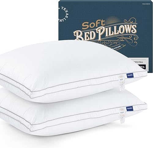 Miniatura 1 de Hotel Collection - Almohadas de cama para dormir, tamaño King, juego de 2 unidades, extra suaves, refrescantes, almohada de algodón con refuerzo