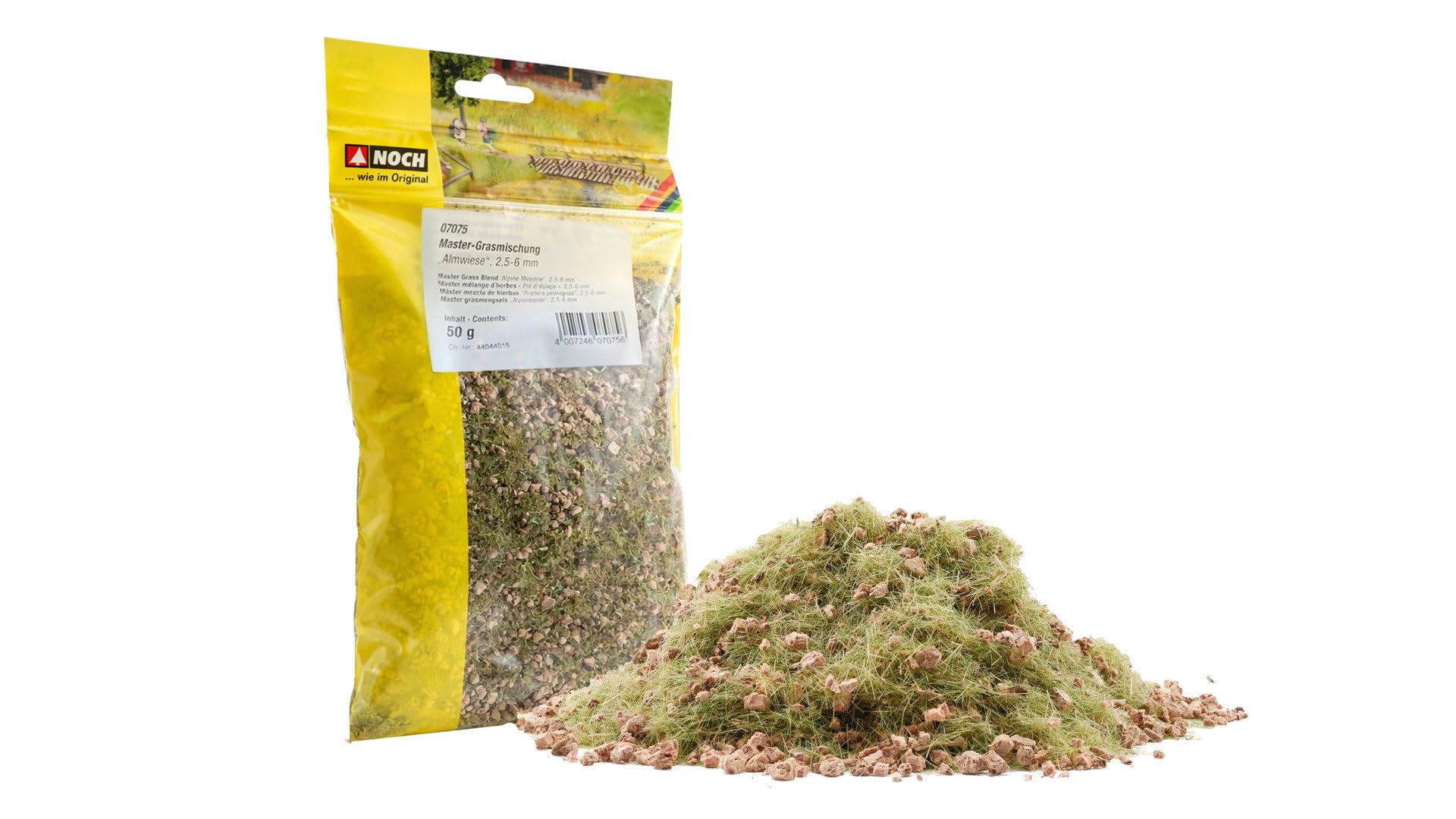 Noch 07075 2.5-6 mm Grass Blend Alpine Meadow Landscape Modelling