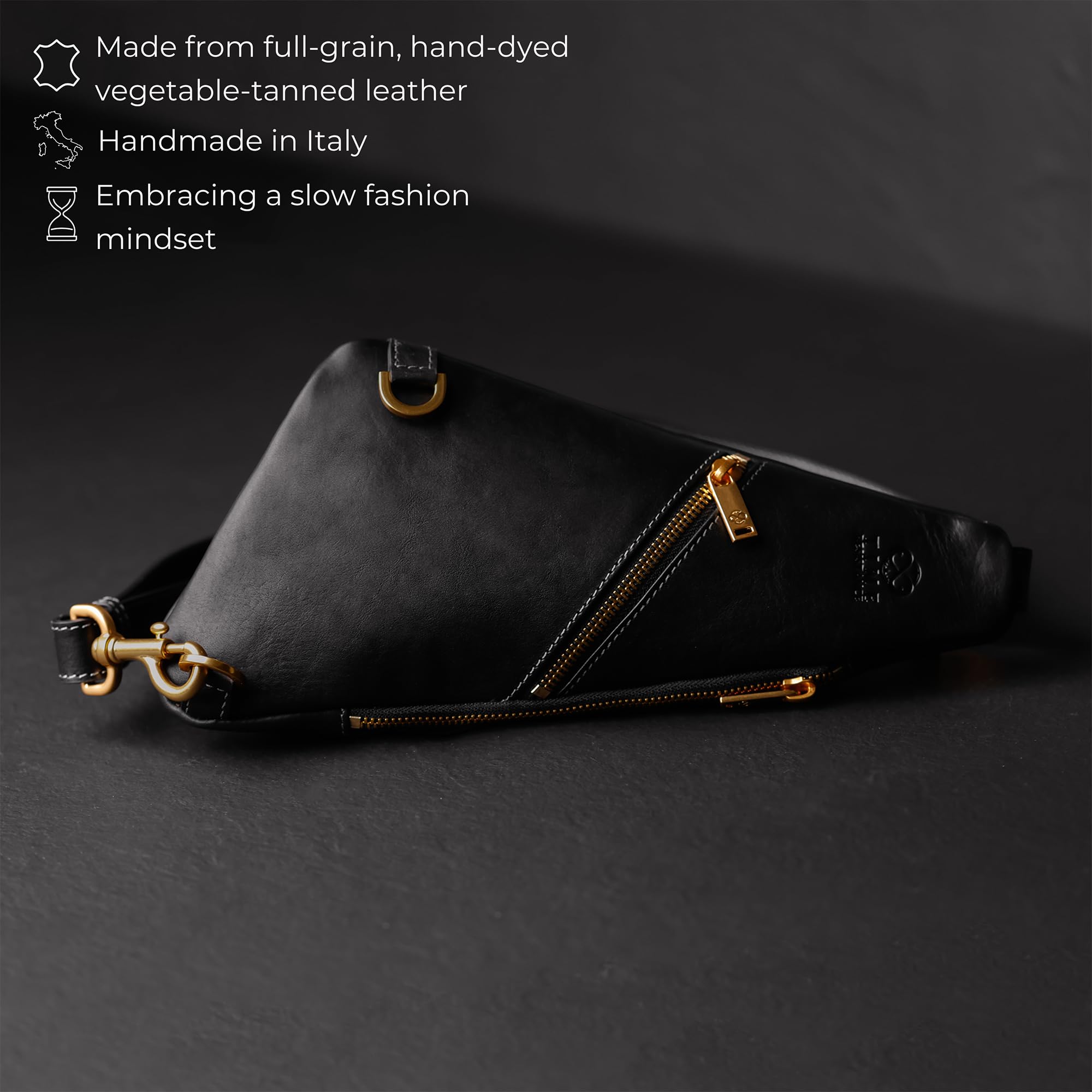 Time Resistance Bolso Bandolera de Cuero - Bolso de Cuero de Plena flor - Bolso de Pecho para Hombres y Mujeres