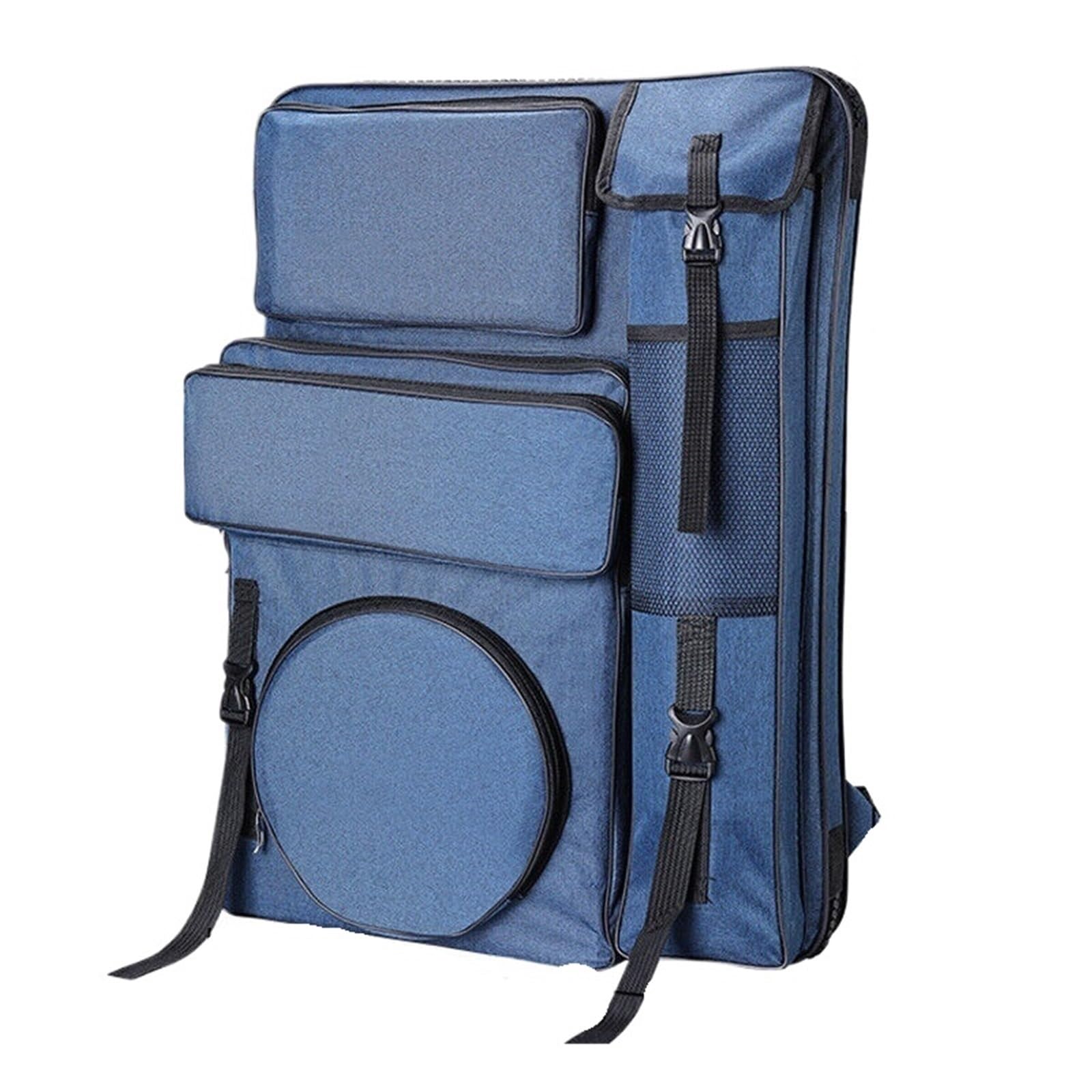 Borsa Porta Disegni per Artisti Zaino Multifunzionale for Portfolio di artisti, Borsa for Pittura Artistica, Borse da Trasporto Grandi e Impermeabili, Zaini Porta Attrezzi(Blue)