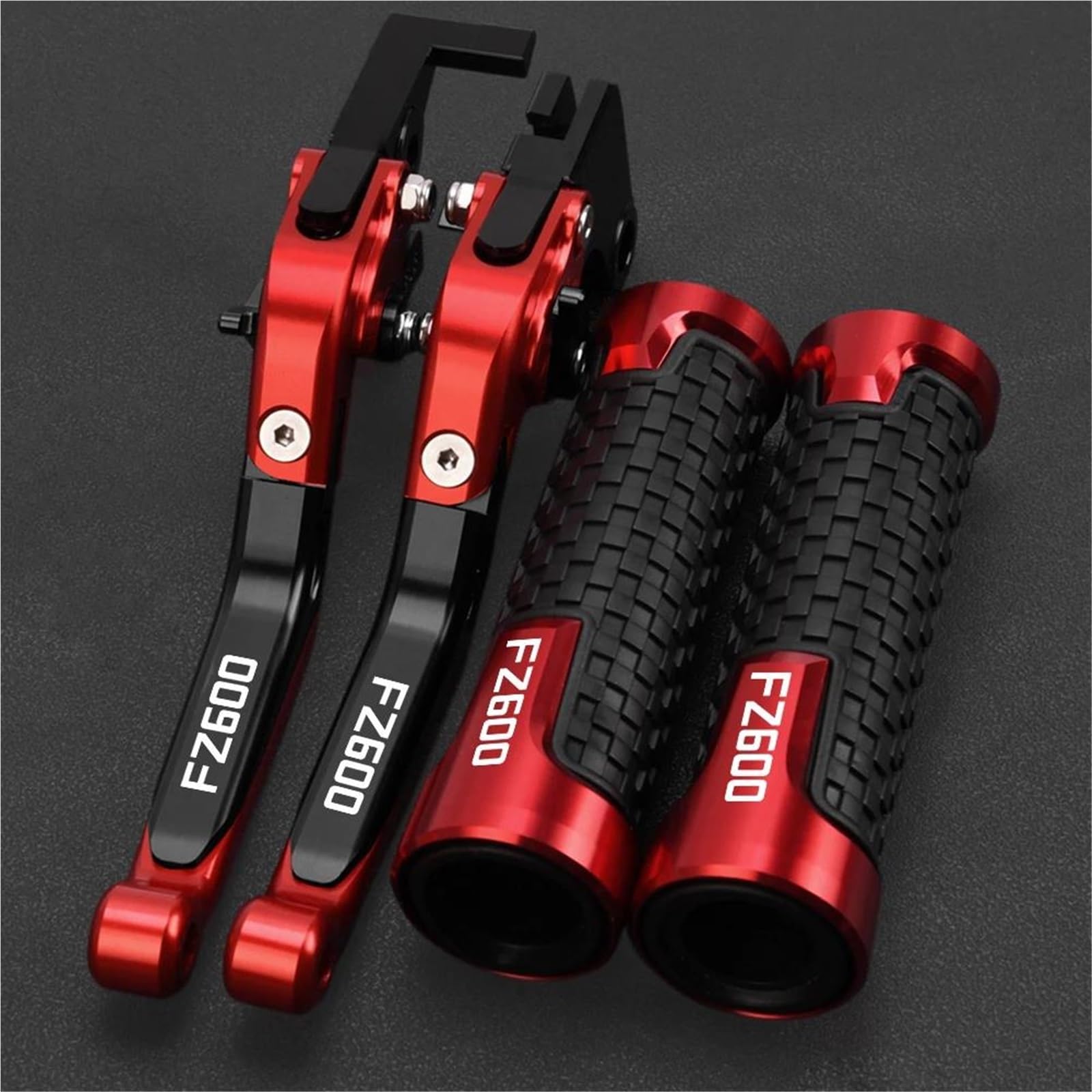 Tgvselpj Red 2 Motorcycle Part Motorcycle Extendable Adjustable Clutch Brake Levers Controller Lever Handle For Y-Amaha Fz600 Fz 600 1987-1989(Red 2)