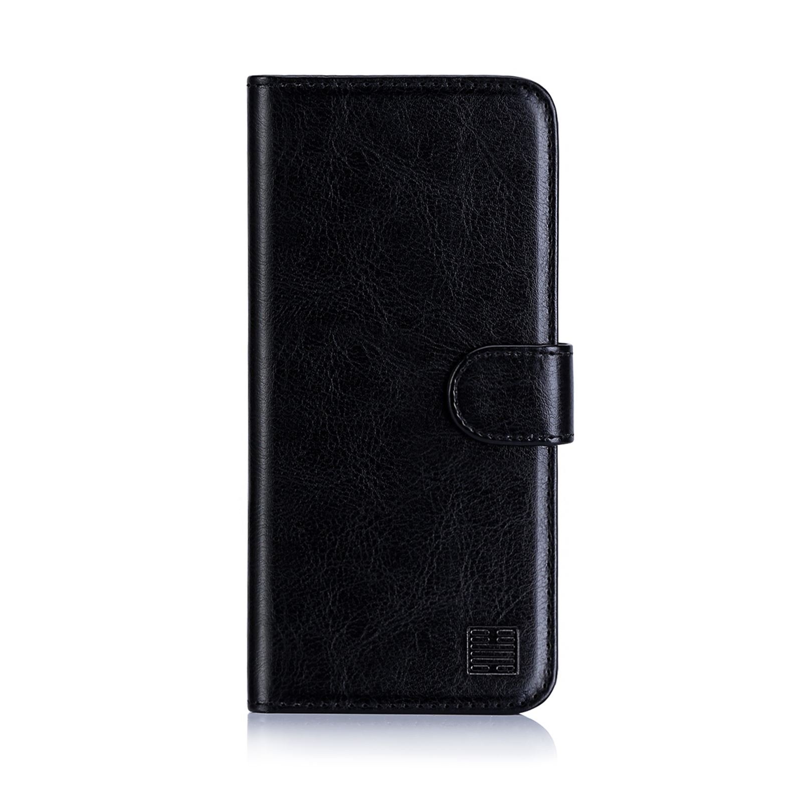 32nd Book Wallet PU Leather Flip Case Cover For Nokia 1 (2018), Design With Card Slot and Magnetic Closure - Black