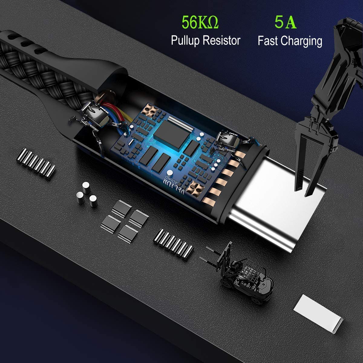 BASESAILOR Cavo USB-C a C 100W 2M con Adattatore USB,Caricatore Rapido 20V/5A PD per MacBook,iPad Pro 2022 Generazione,iPhone 15 16 Pro Max,Samsung Galaxy Note 10 A32 A33 A41 A42 A51 A52 A53 A54
