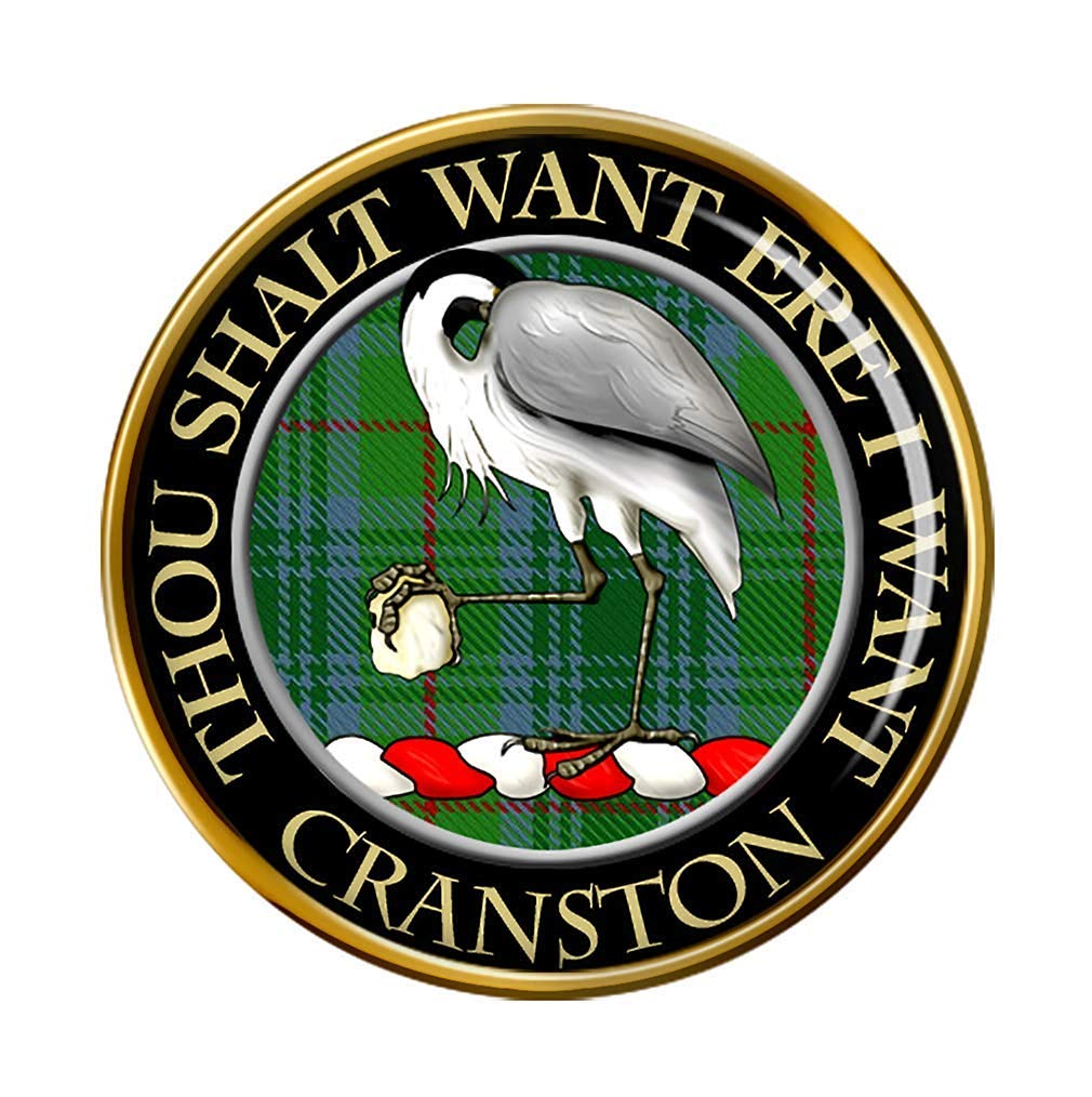 Family-Crests.com Men's Gold Cranston Scottish Clan Pin Badge