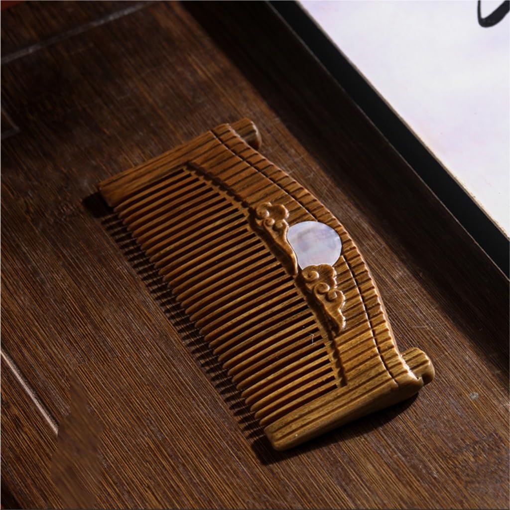 Peruka Grzebień Chinese Retro Comb, Solid Wood Carved Long Hair Comb, Portable Travel Comb, Suitable for All Types of Curly, Long, Wet Hair Duże grzebienie do włosów