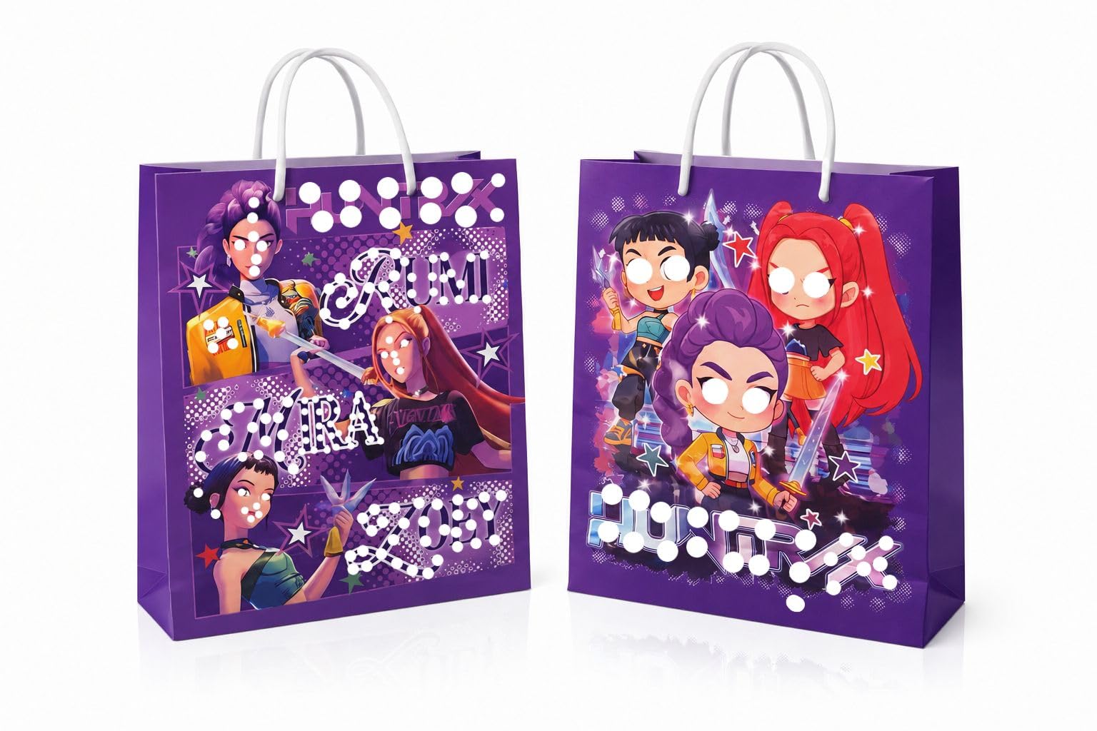 Cartoon Pop Gift Bag Printed Recyclable Eco-friendly Anime Hunterr Demonn Theme Gift Tote Bag for Kids Girls | Reusable Party Favor Bag | Shopping Return Gift Bag-image-37
