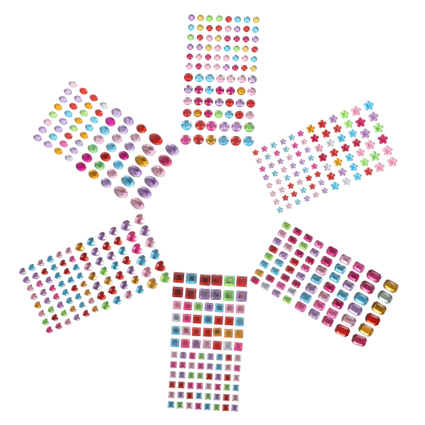 3 Set Adesivi Per Autoadesive Per Decorazioni Facciali E Progetti Te Colorati Per Nail Art E Crafting 12 Fogli*3