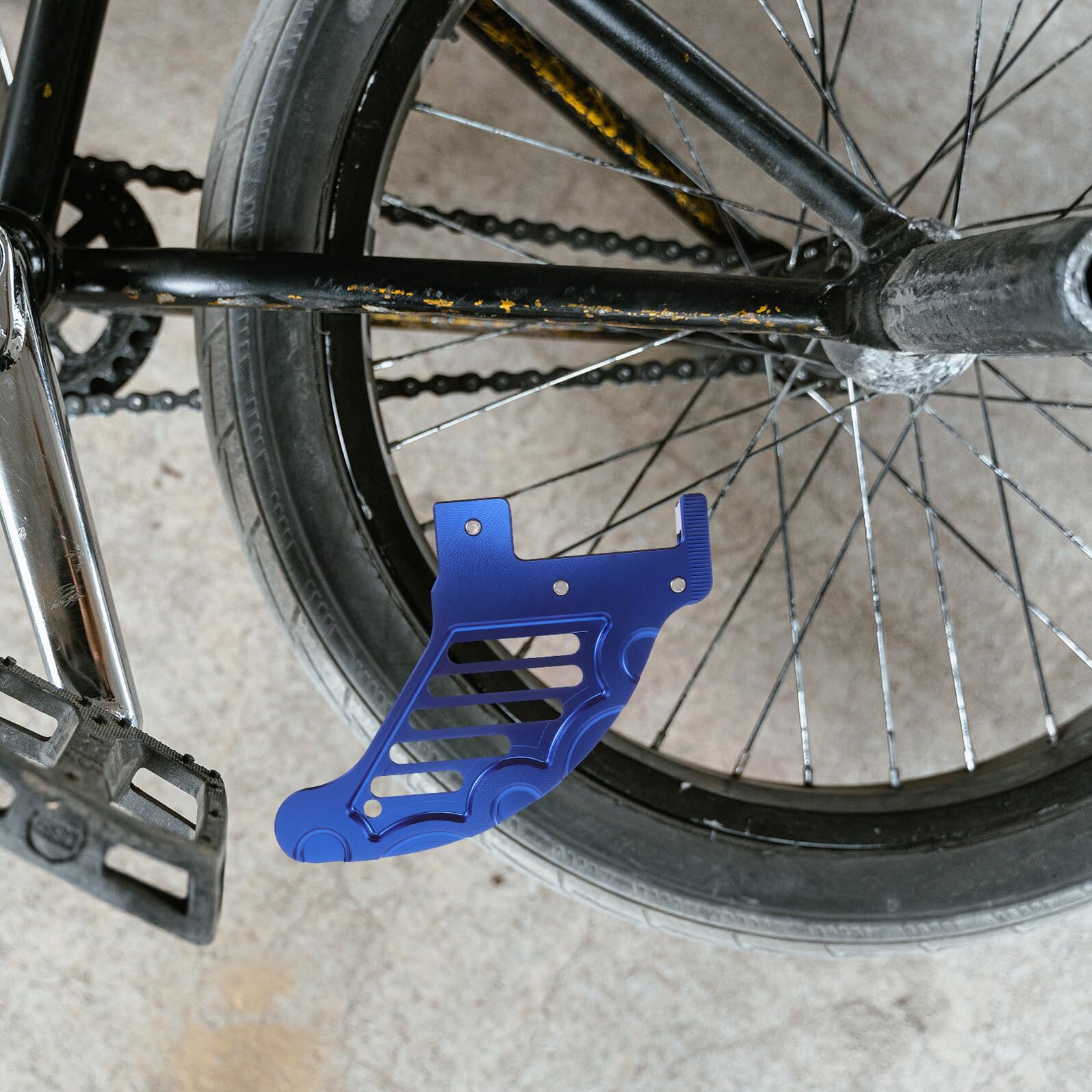 VALICLUD Motorrad Bremsscheibenschutz Aluminiumlegierung Blau Schutzabdeckung für Vorder Hinterrad Kompatibel mit KTM Robust und Schnell Montierbar Offroad Geeignet
