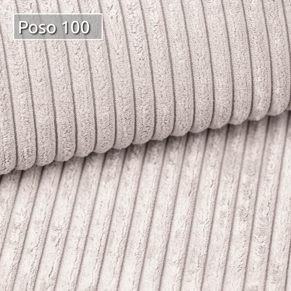 Sofnet - Schlafsofa Spark mit Bettkasten (Beige, Poso 100) | Sofa mit Schlaffunktion, Bettsofa, Polstersofa, Bonellfederkern, Cordstoff, große Schlaffläche, TOP Design