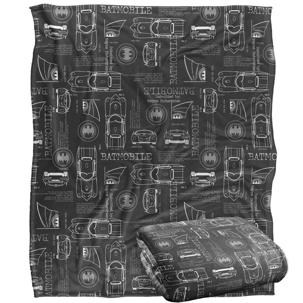 BATMAN Silky Touch Super Soft Throw Blanket, 152 x 127 cm