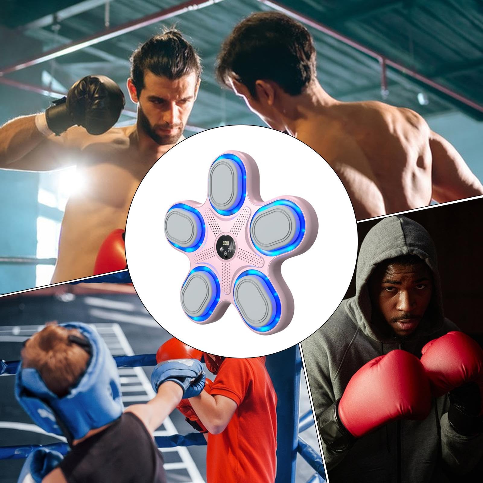 Genérico Muzyczna maszyna bokserska,Boks Muzyka Maszyna - Wykrawarka ścienna | Bezprzewodowy, Inteligentny sprzęt do ćwiczeń wiertniczych, Sprzęt fitness