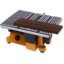 Mini Table Saw Cutting Machine, 90W Electric Table Saws for Woodworking DIY, 4500RPM Bench Tile Cutter Saws with Scale & 3 Blades, Depth Cut 5/8", for Wood Glass Stone Plywood