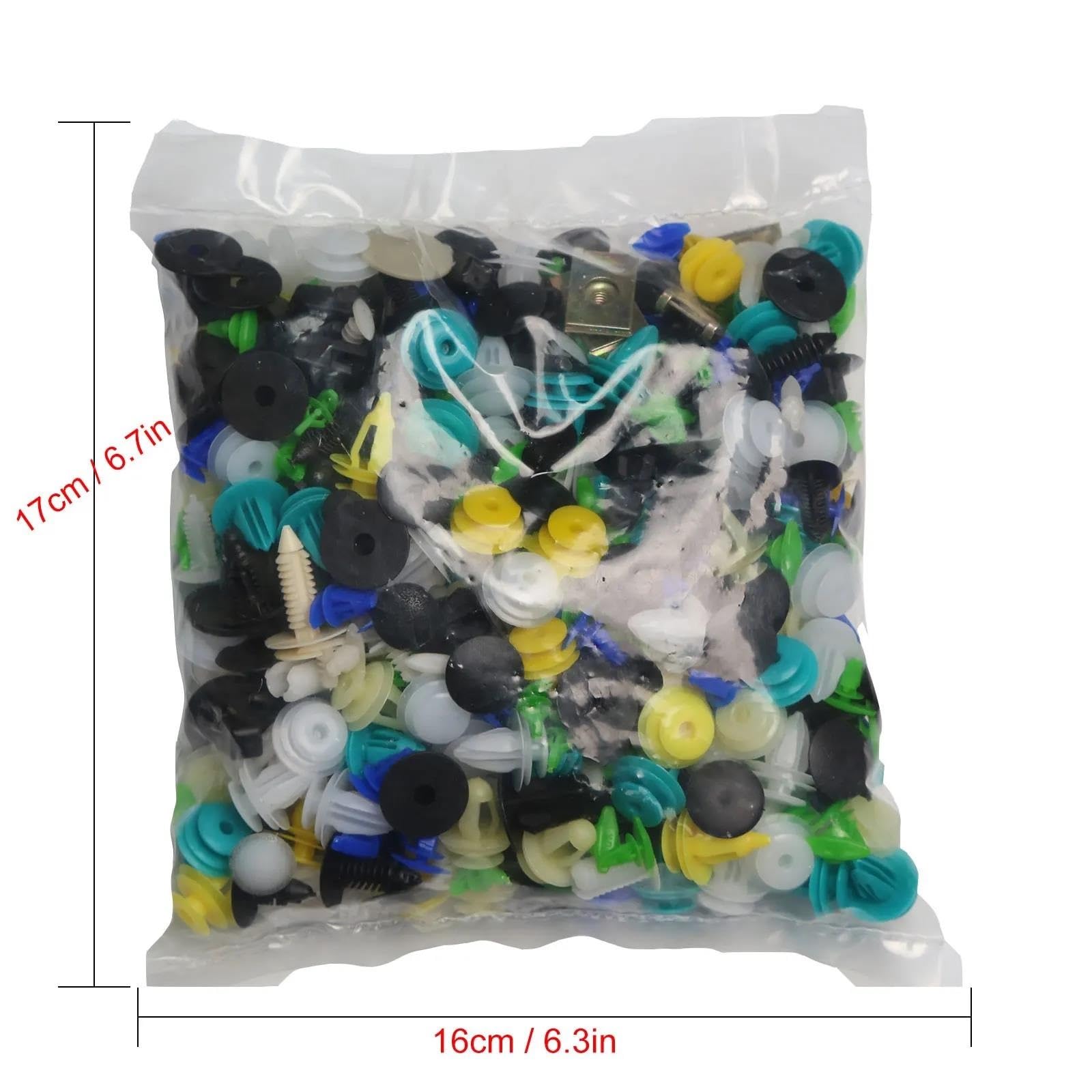 Schraubenzubehör 500PCS Mixed Auto Fahrzeug Verschluss Stoßstange Clips Retainer Niet Tür Panel Fender Liner Universal Fit