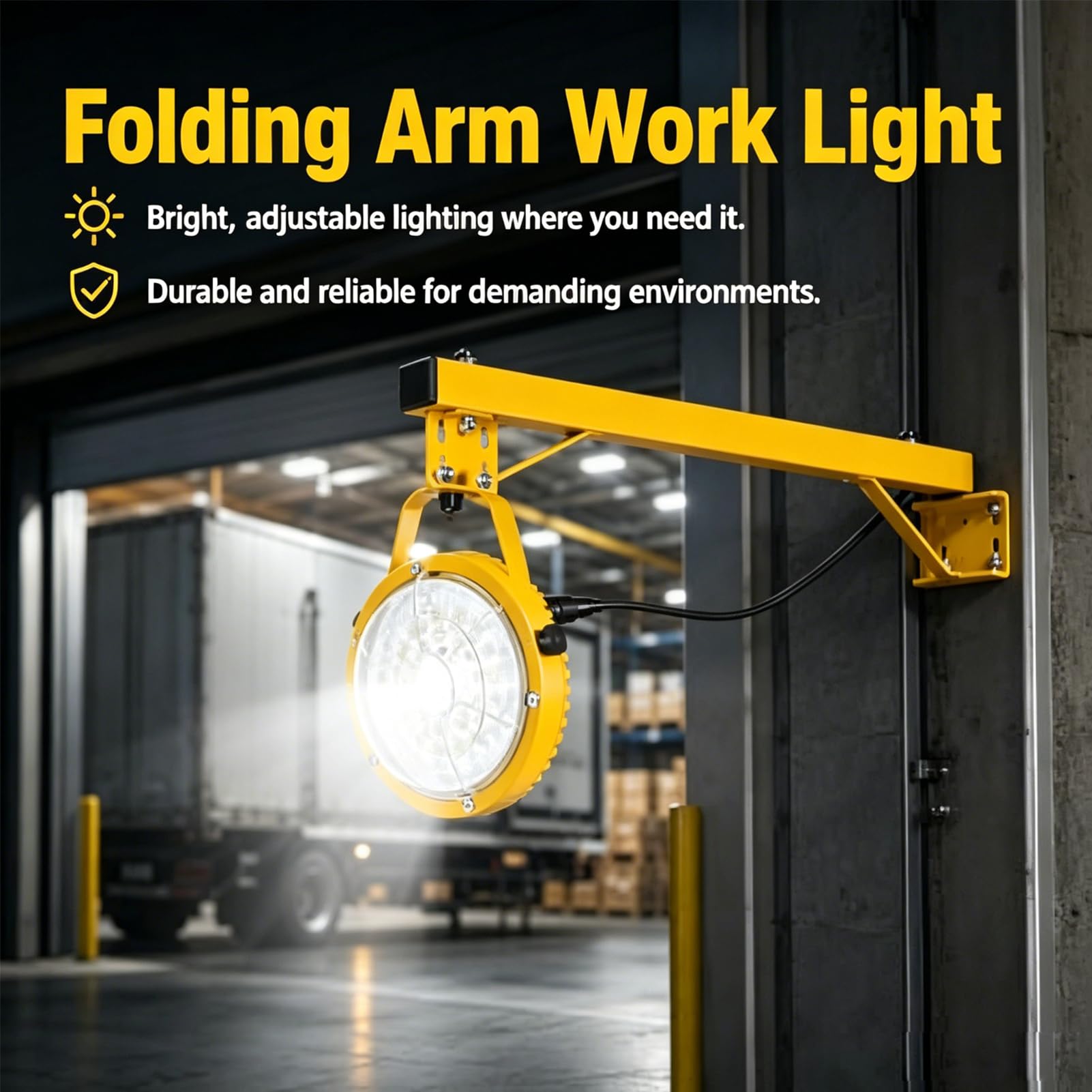 Luce del bacino di carico con braccio pieghevole, illuminazione LED