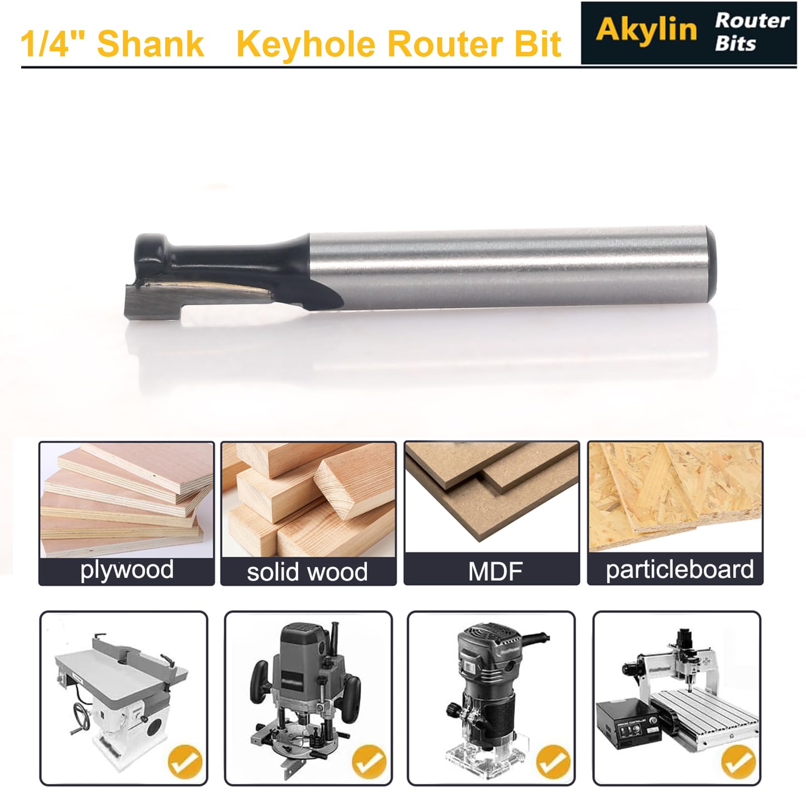 Carbide Tipped Keyhole Bit, 1/4-Inch Shank - Image 4