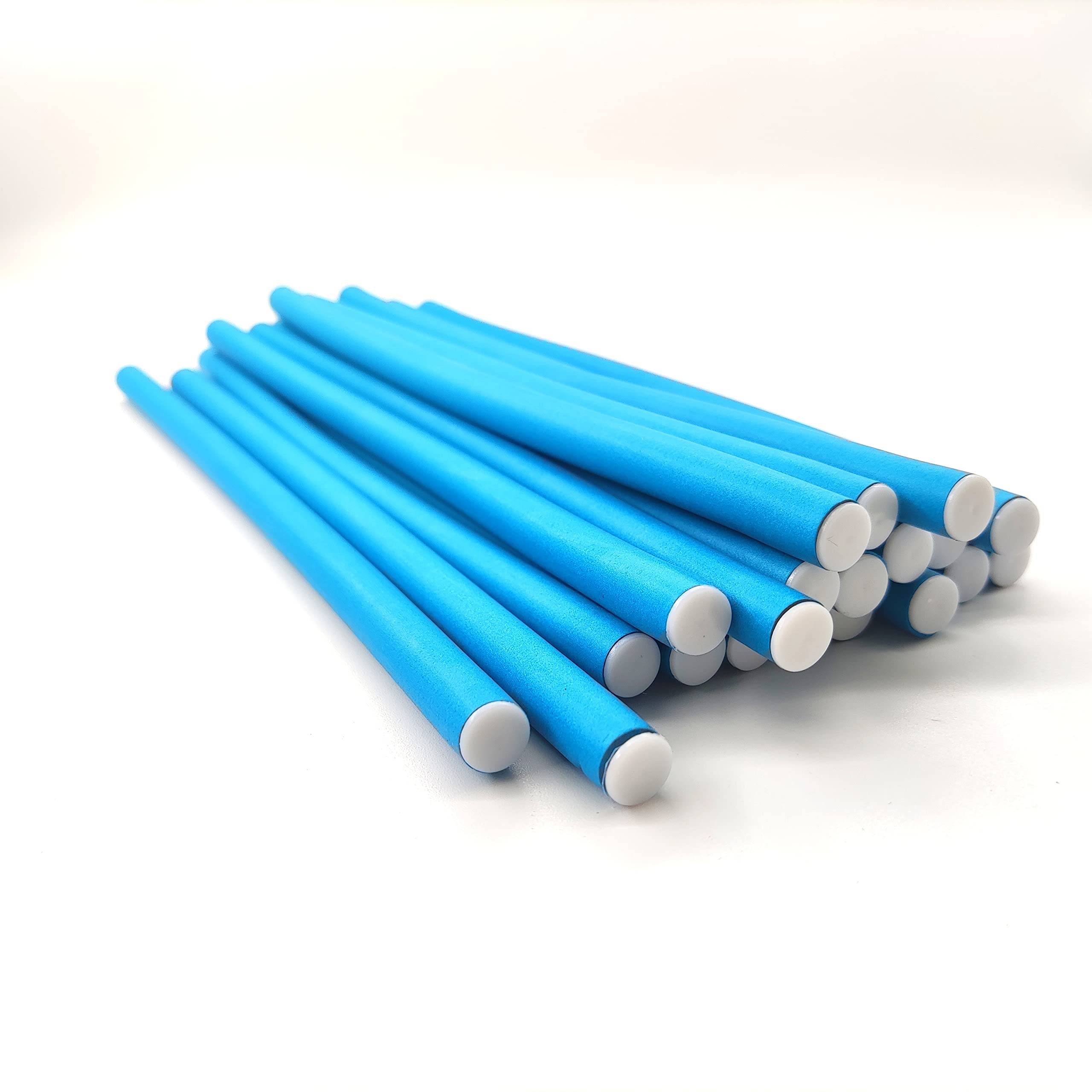 10 varillas rizadoras flexibles, rodillos de espuma suave sin calor, rizadores para mujeres con cabello largo y corto (azul, 0.31 x 9.4 pulgadas) 3