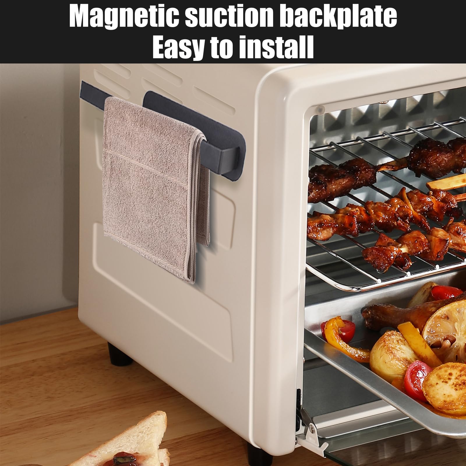 Portarotolo Carta Da Cucina Magnetico - Senza Foratura, Per Frigorifero O Microonde - Foto 5