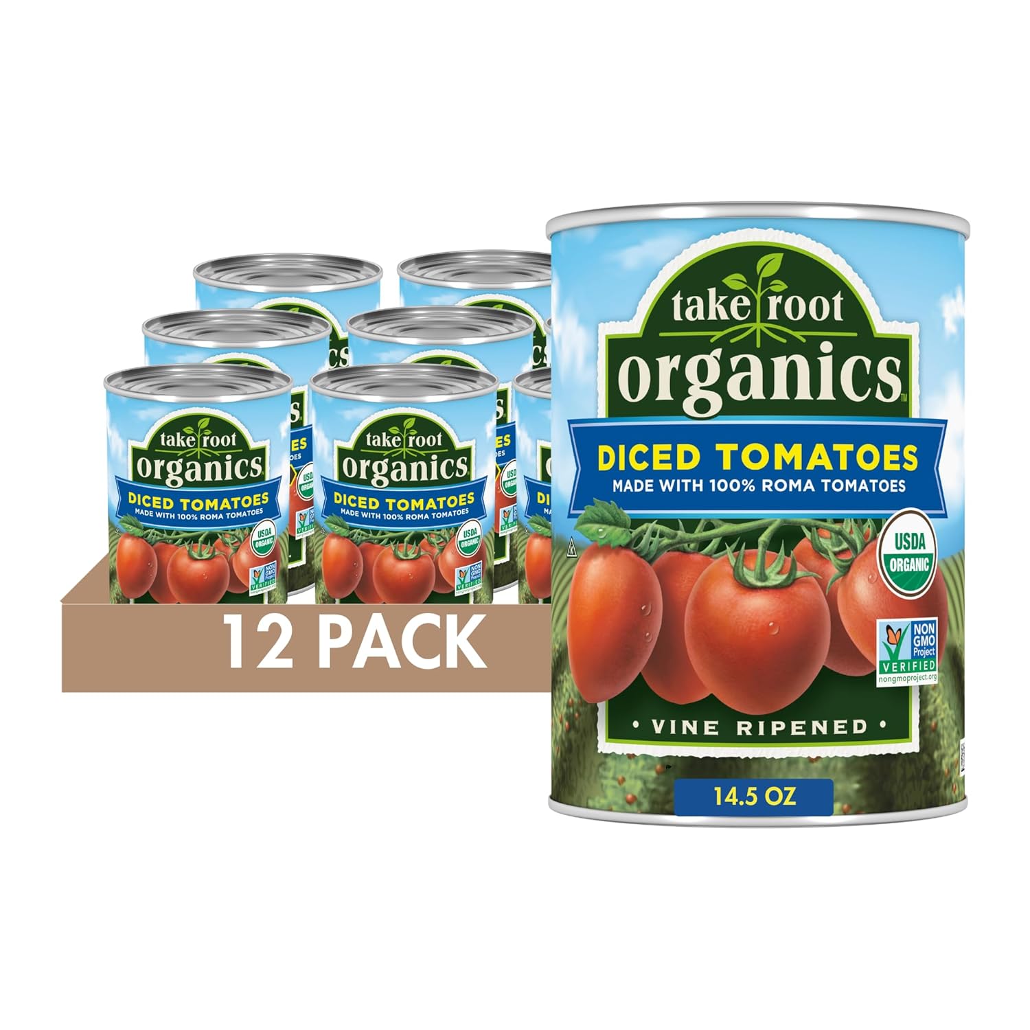 Take Root Organics Diced Organic Canned Tomatoes, 14.5 oz