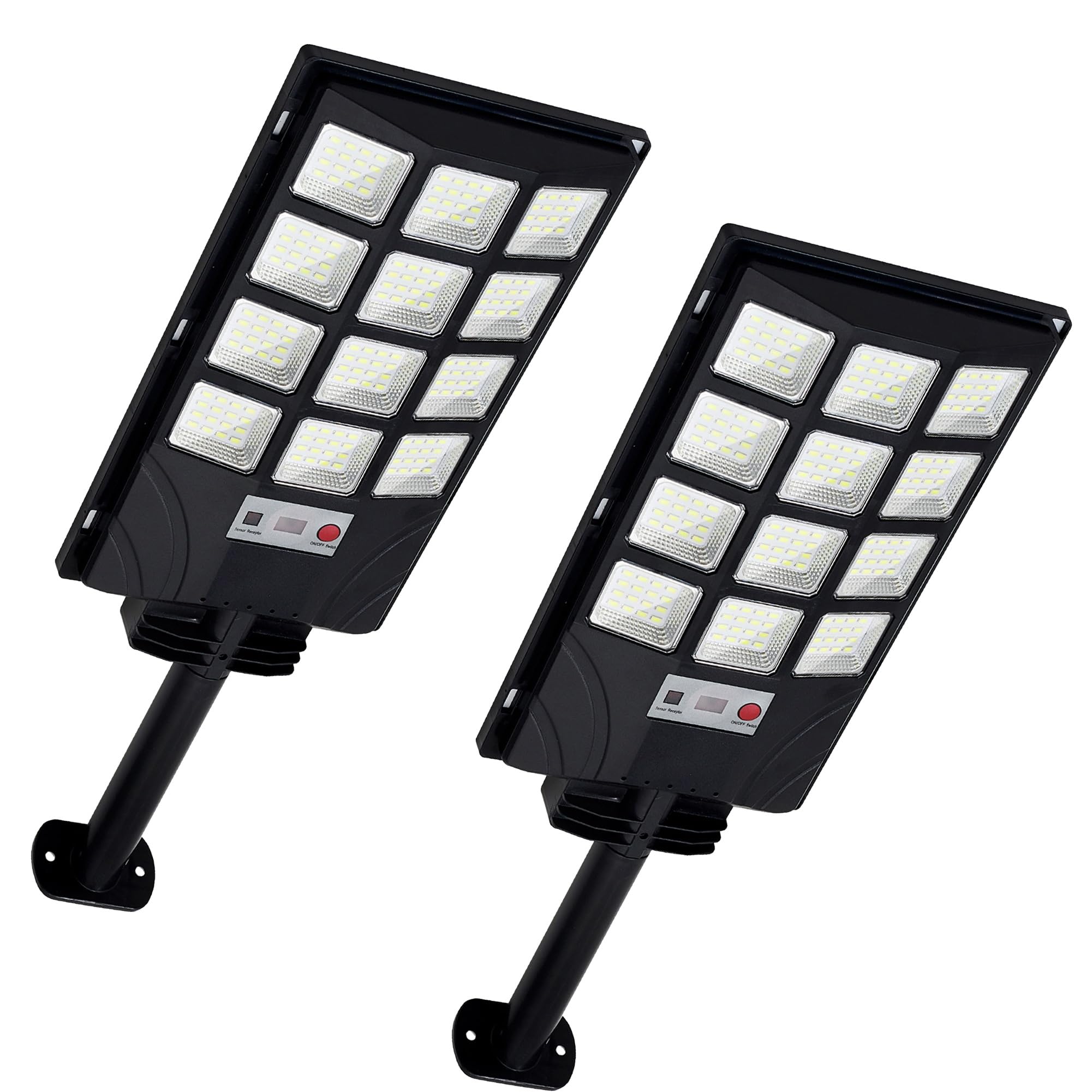 Aqraou Solar Street Light Motion Sensor, 6500K Dusk to Dawn Solar Flood Lights Outdoor Waterproof with Remote Control, LED Solar Lights for Outside Garden Yard, Solar Parking Lot Lights, 2PACK-image-29
