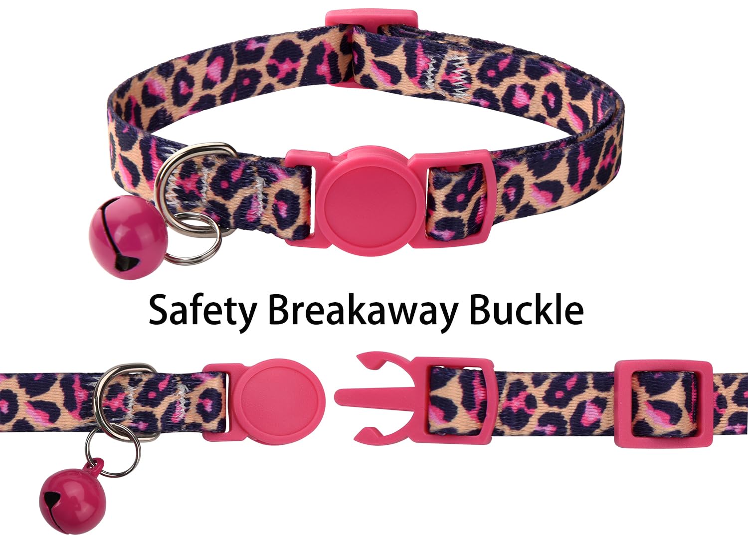 MarukoPet Cat Collar Breakaway with Bells, 3 Pack Girl Boy Pet Cat Collar with Bohemia Floral Tribal Geometric Patterns - Image 3