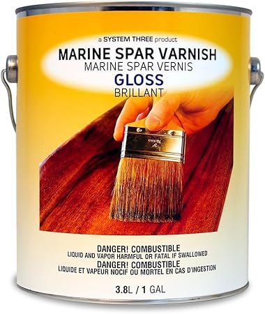 System Three 1855s16 Clear Marine Spar Urethane Varnish Coating 1 Quart Can Household Varnishes Amazon Com Home Improvement