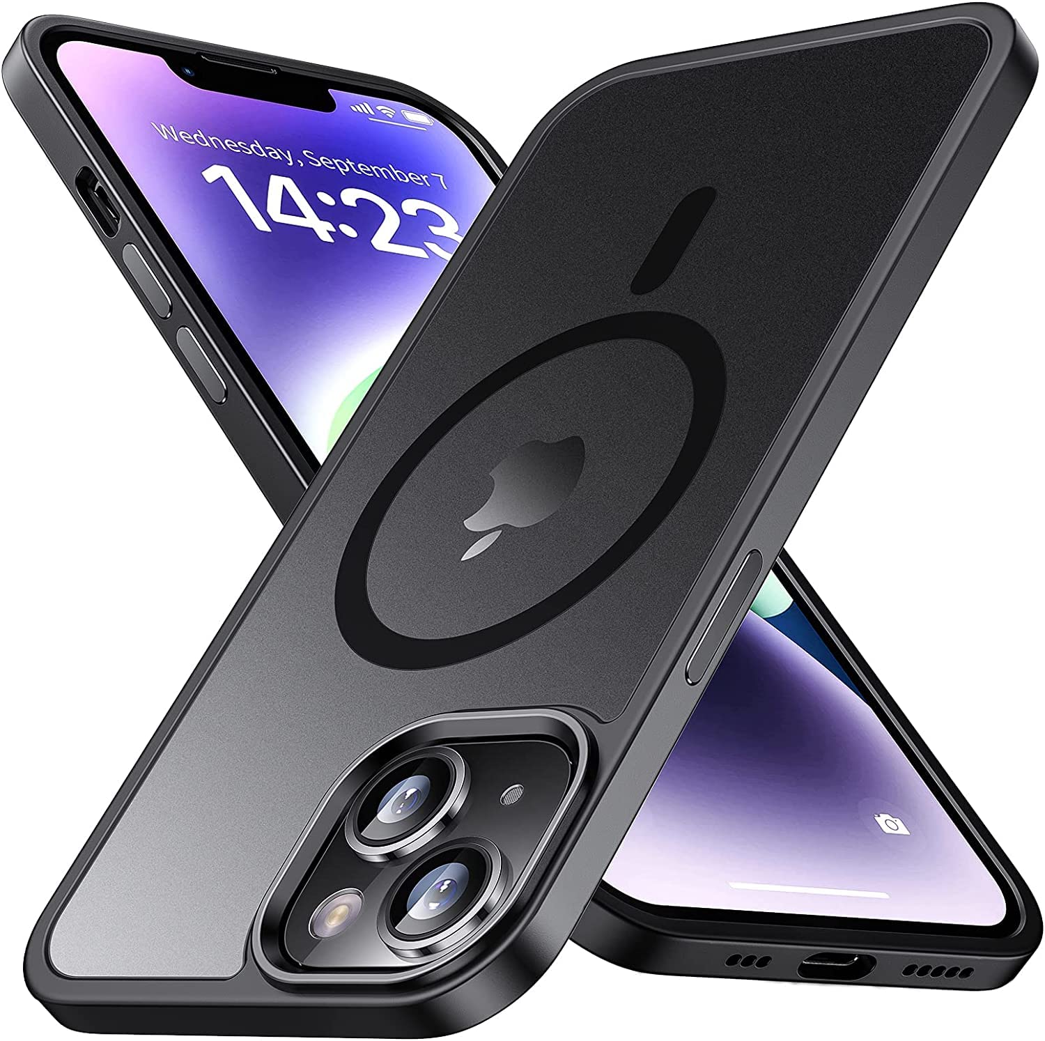 MOBITUSSION Magnetic Designed Back Cover for iPhone 13 Case [Compatible for MagSafe] Ultra Slim Matte Translucent [Military-Grade Drop Protection] Anti-Fingerprint (Frosted Magnetic Black) (B0C7MWN8HX) Amazon Price History, Amazon Price Tracker