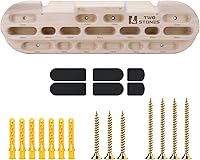 TWOSTONES Climbing Hangboard Fingerboard - Door Mount Pull Up Bar with Jugs, Slopes, Edges & Pockets for Grip Strength Training