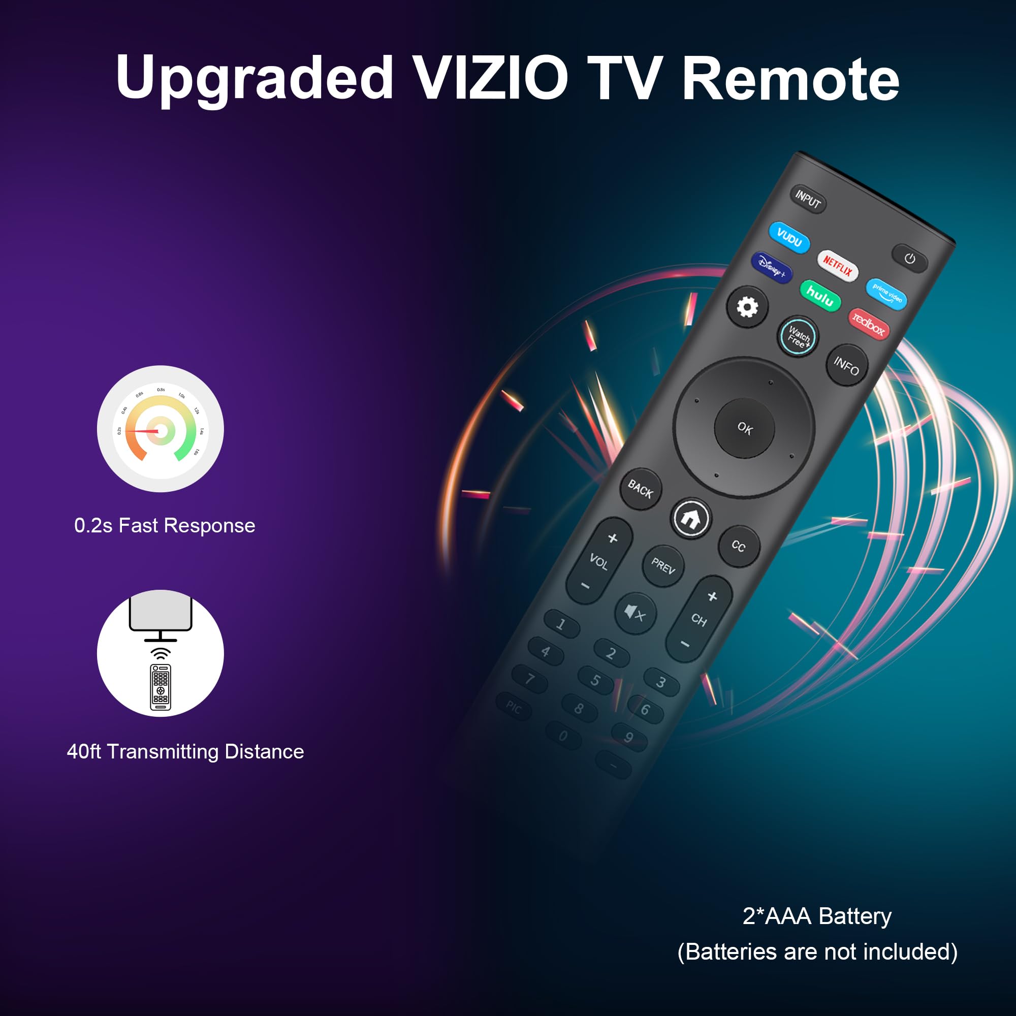 Telecomando di ricambio per Smart TV VIZIO All LED LCD HD 4K UHD HDR Smartcast 3D Smart TV XRT140 telecomando universale XRT136 sostituisce per Vizio-Smart-TV-Remote per Vizio TV
