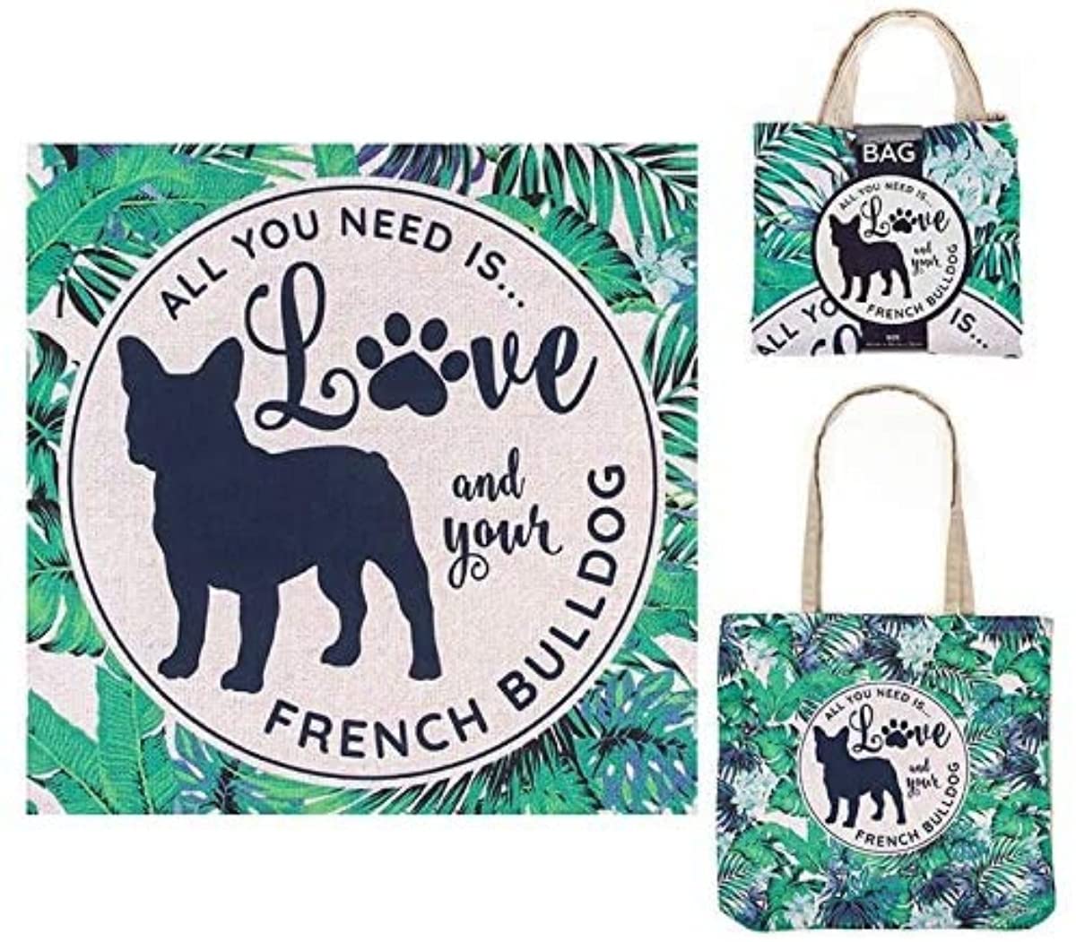 Doggy Style Eco Shopper - Shopping Bag/Shopper Bag/Reusable Shopping Bag/Tote Bag (French Bulldog)