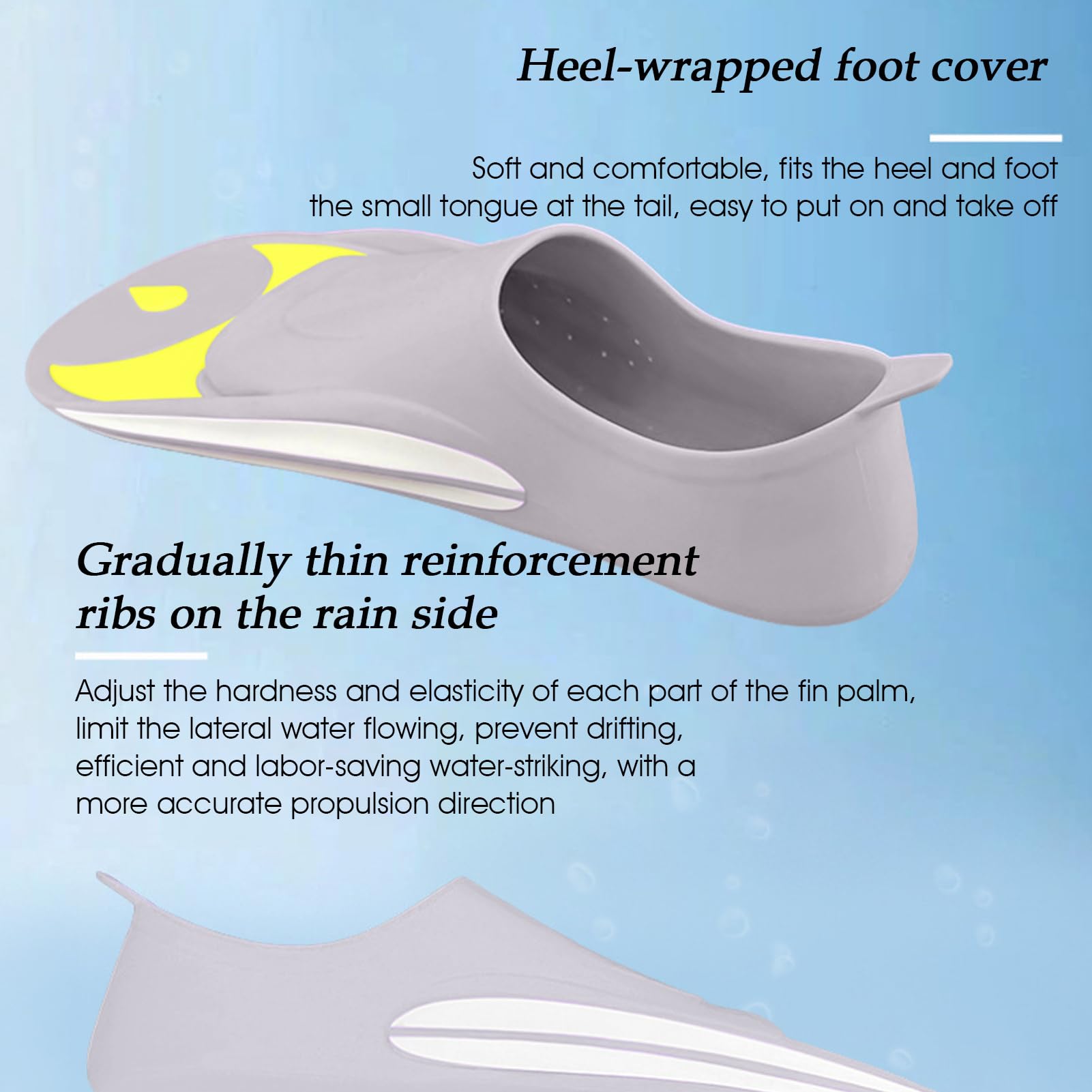 Aletas de Tuba | Cómodas ergonómicas estabilizadoras, flippers de natación para adultos y aletas snorkeling - Apnea entrenamiento viaje bodyboard niñas