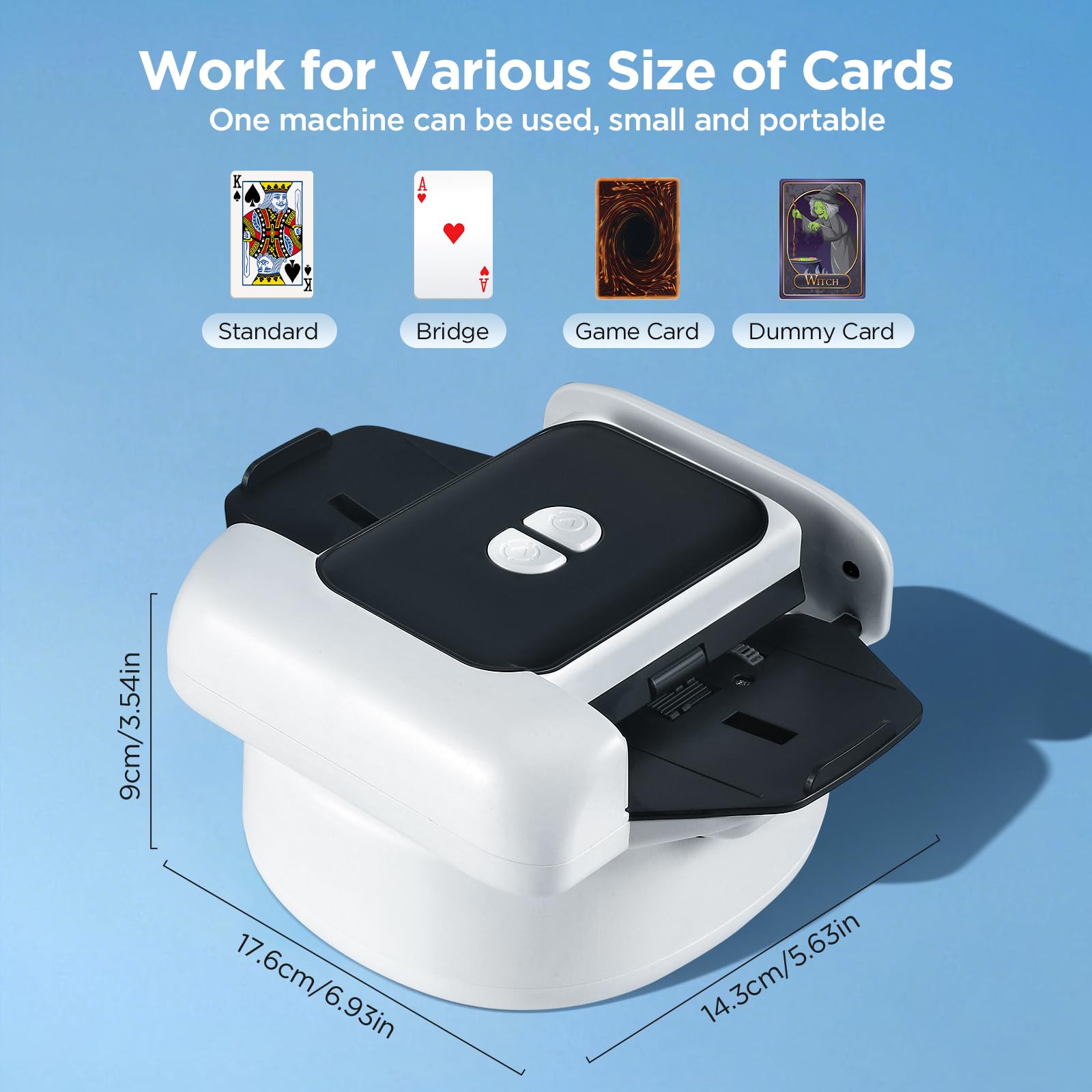NXPZ Mescolatore Carte Automatico - Per 1-2 Mazzi, Ricaricabile USB-C