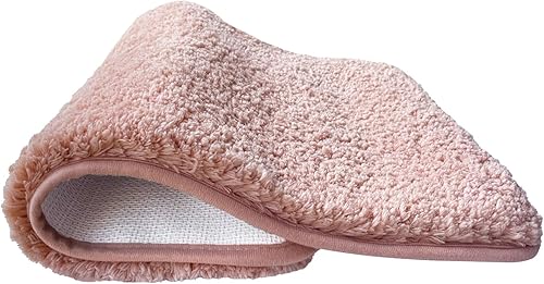 Alfombra de baño de lujo, suave, duradera, absorbente, de microfibra de felpa gruesa, antideslizante, lavable a máquina, perfecta para baño, bañera
